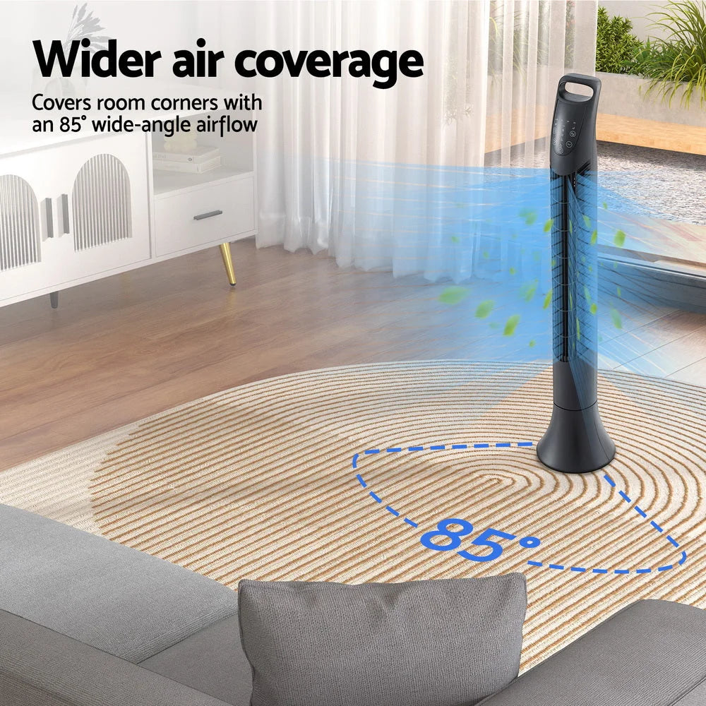 Tower Fan Oscillating with Remote 3 Speeds - 91cm