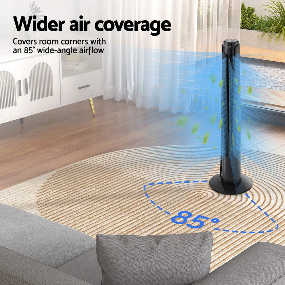 Tower Fan Oscillating with Remote 3 Speeds - 93cm