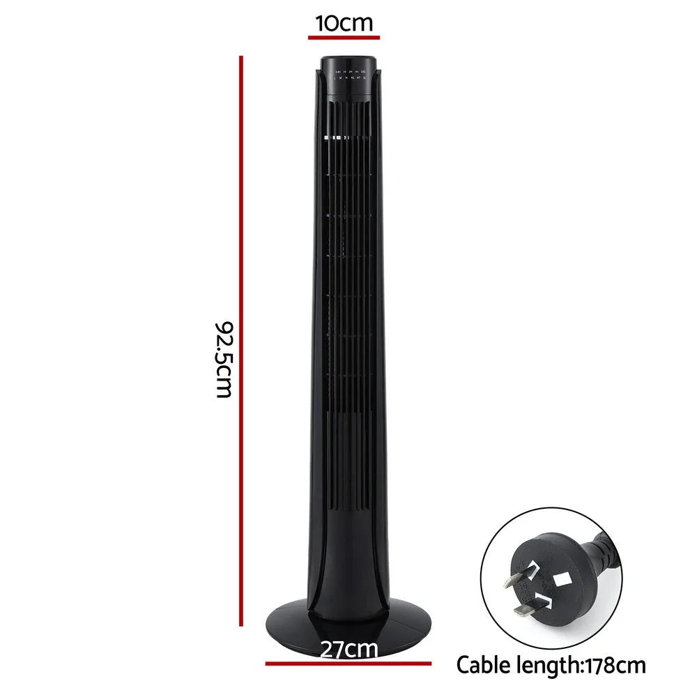 Tower Fan Oscillating with Remote 3 Speeds - 93cm