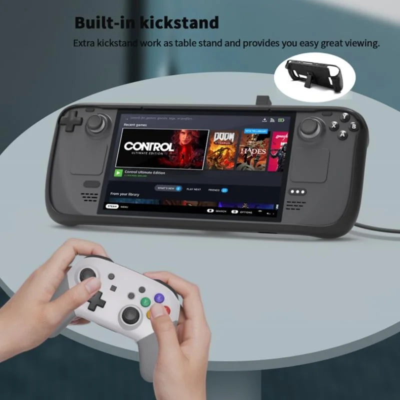 Tpu Case + Touchpad Sticker For Steam Deck Handheld - Compact Protection-1915197507944714244