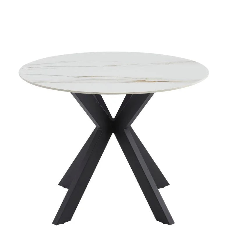 Tracey Round Marble Stone Dining Table - Furniture > Dining