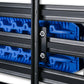 Tracks fixing pins with tiered shelves and metal supports