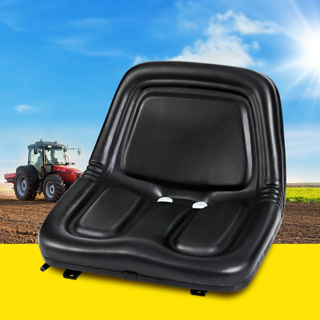 Tractor seat forklift with matching accessories and clear item layout