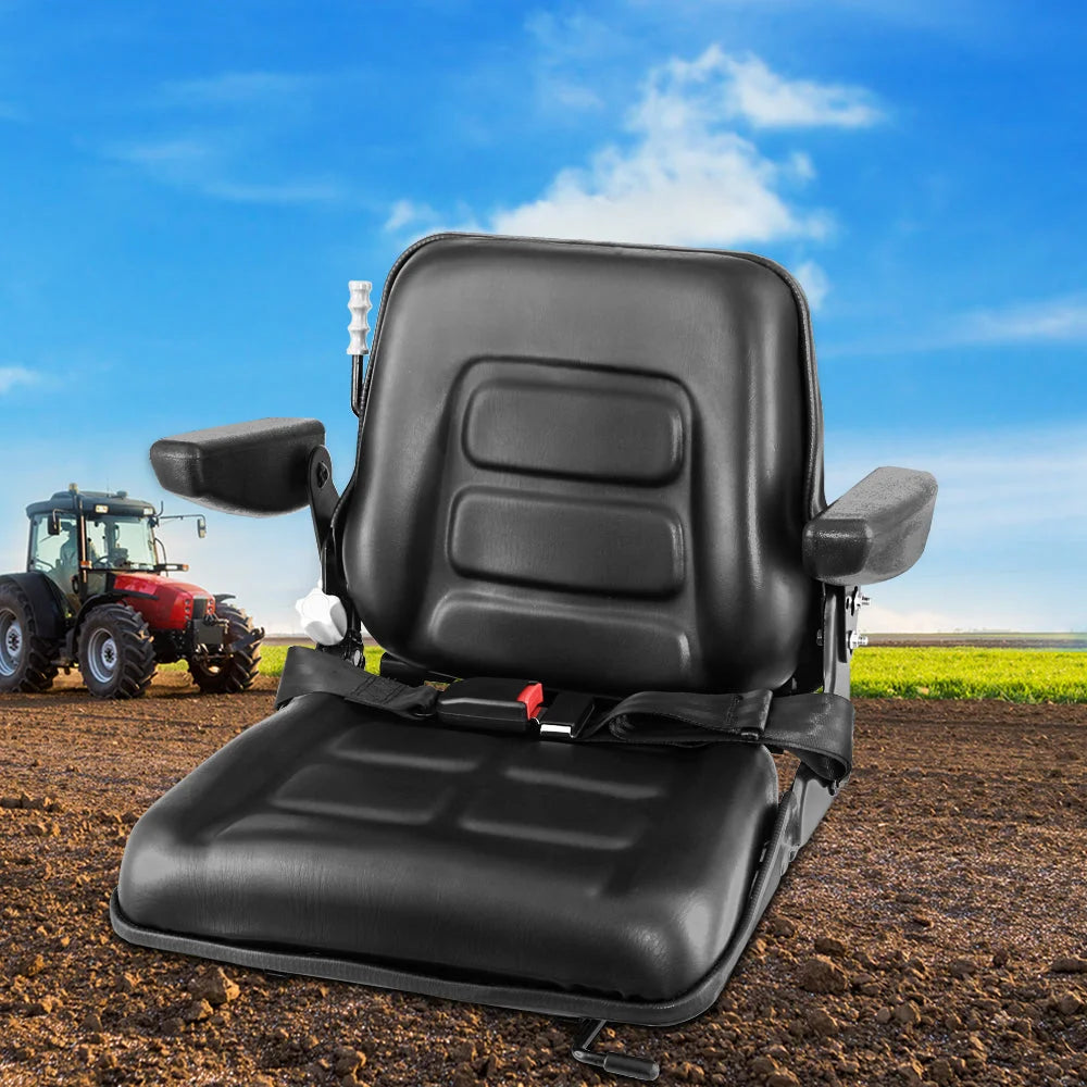 Tractor Seat with Armrest Forklift Excavator Bulldozer