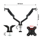 Traderight Monitor Stand Dual Arm for 13"-32"
