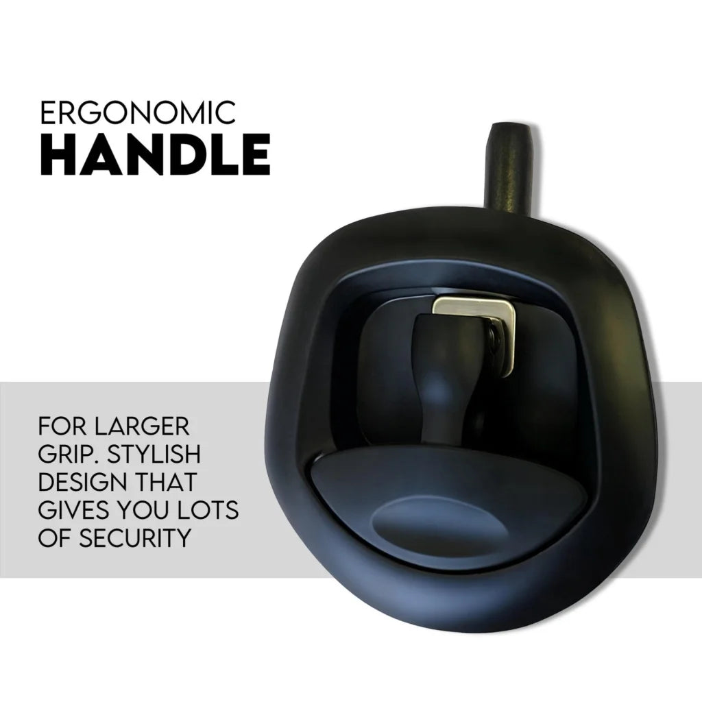 Trailer Ute Toolbox Black Whale Tail T-Handle Lock Latch