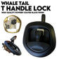 Trailer Ute Toolbox Black Whale Tail T-Handle Lock Latch Compression Lock