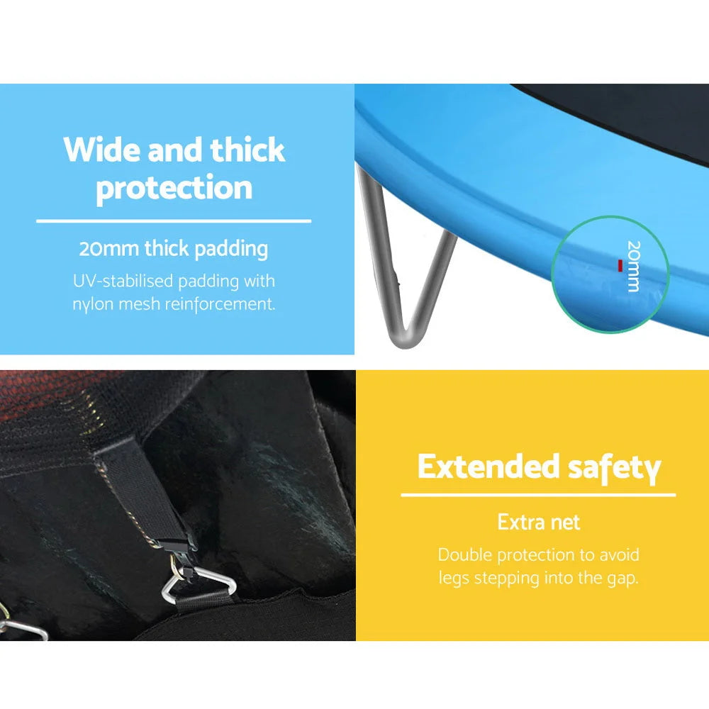 Trampoline 12FT Round Kids Safety Net Enclosure Pad Outdoor