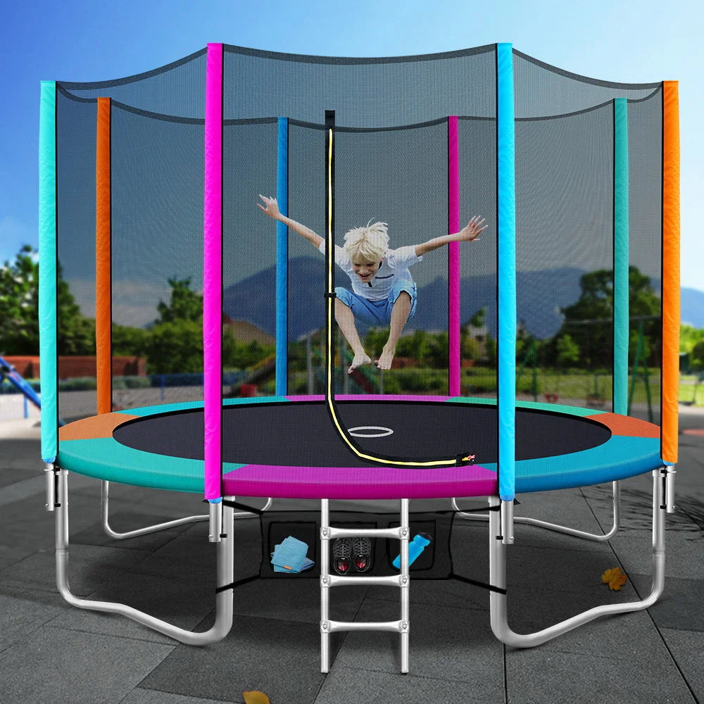 Trampoline 12FT Round Kids Safety Net Enclosure Pad Outdoor