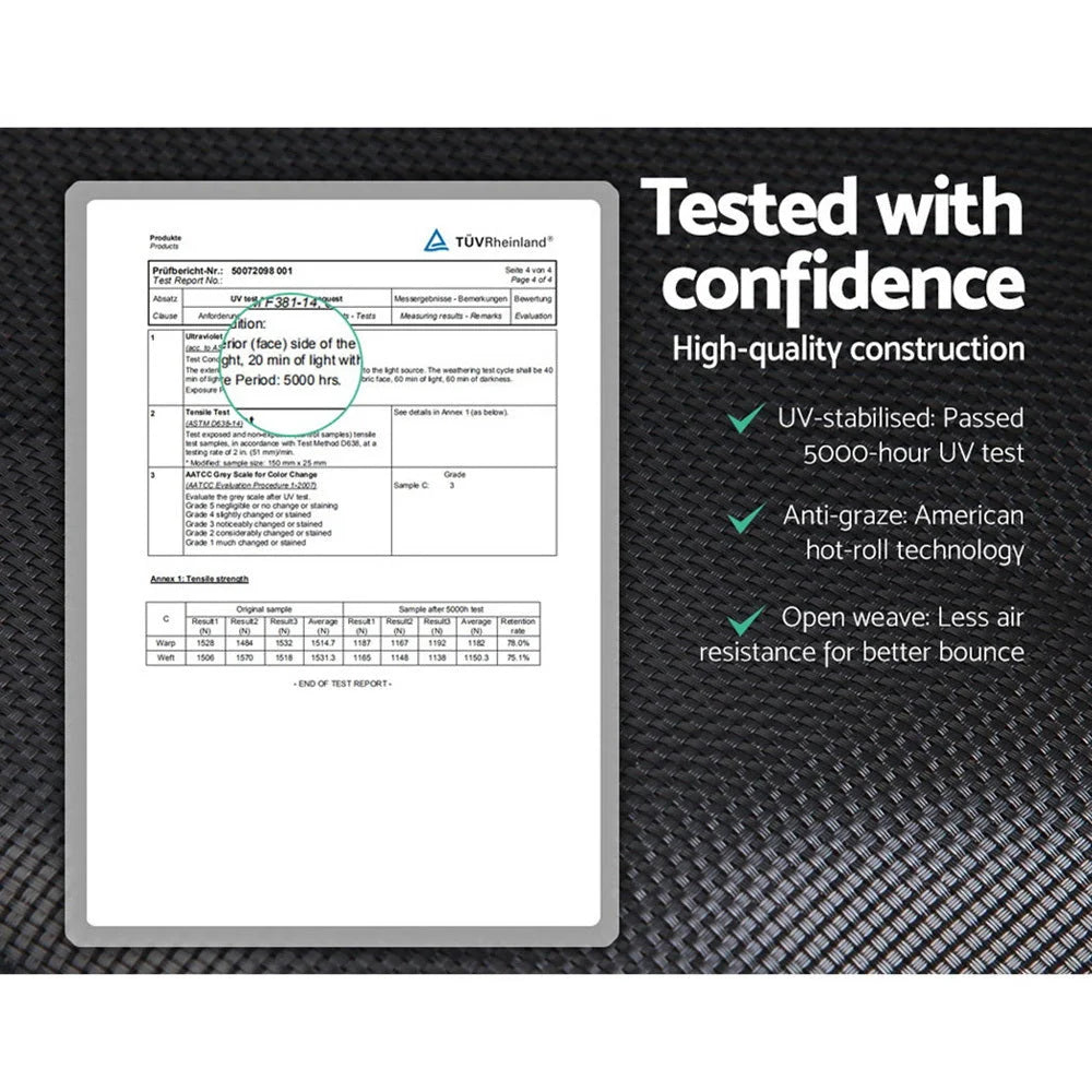 Trampoline 12FT Round Kids Safety Net Enclosure Pad Outdoor