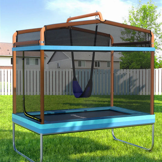 Trampoline 6FT for Kids with Enclosure Safety Net & Swing