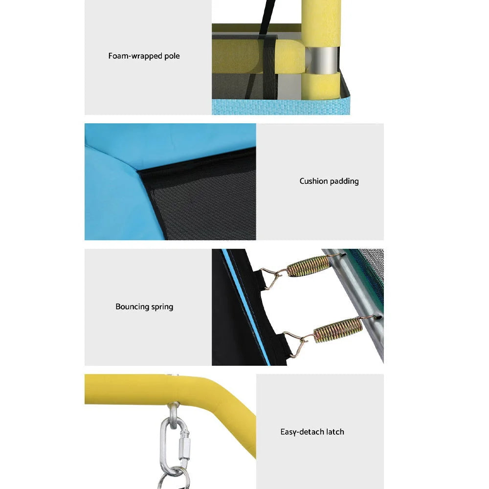 Trampoline 6FT for Kids with Enclosure Safety Net & Swing