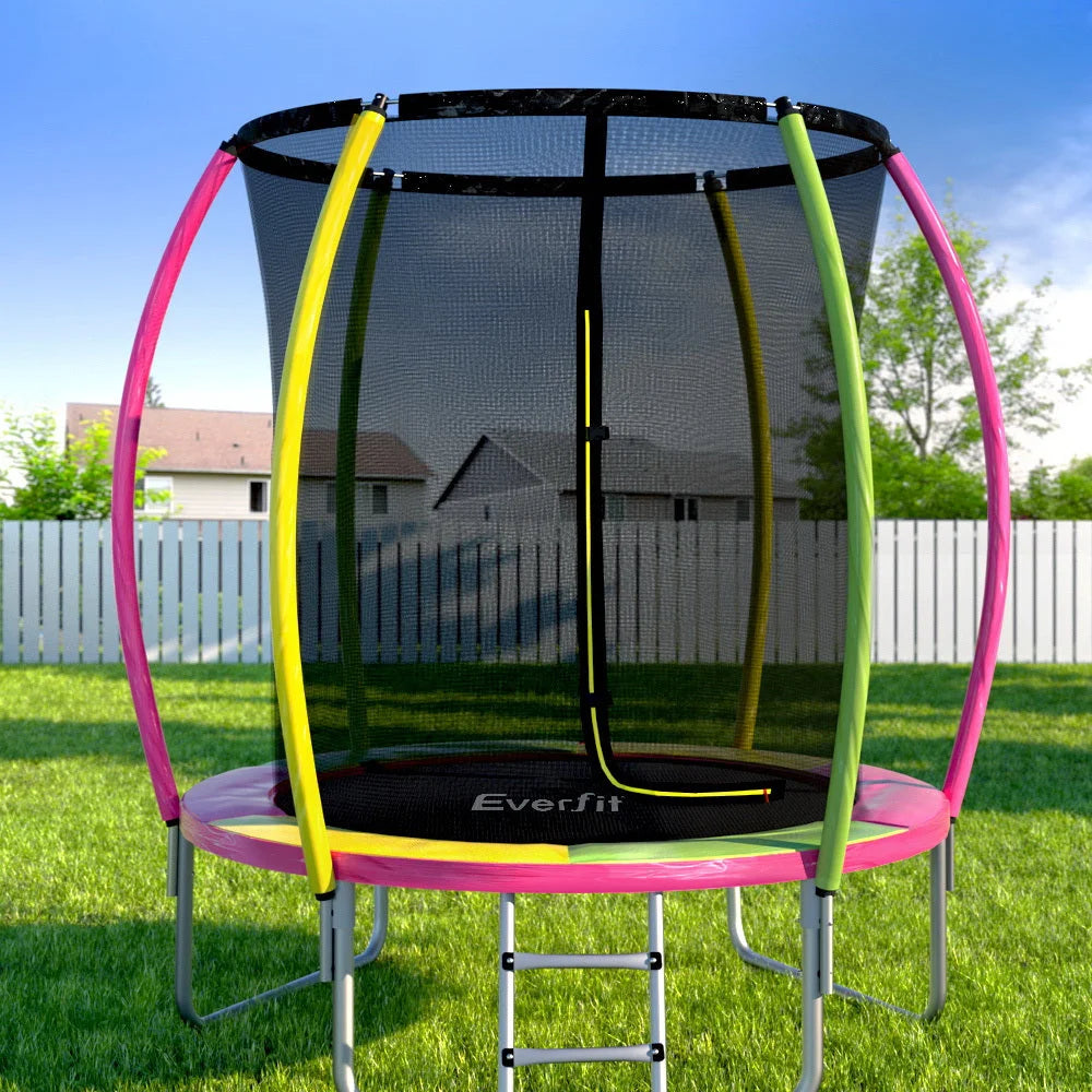 Trampoline 6FT for Kids with Ladder Enclosure Safety Net &