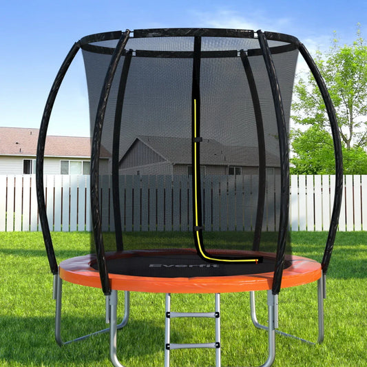 Trampoline 6FT for Kids with Ladder Enclosure Safety Net &