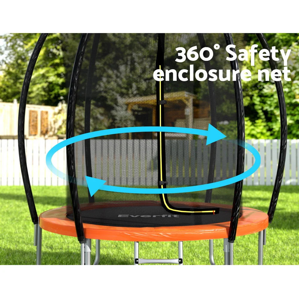 Trampoline 6FT for Kids with Ladder Enclosure Safety Net &