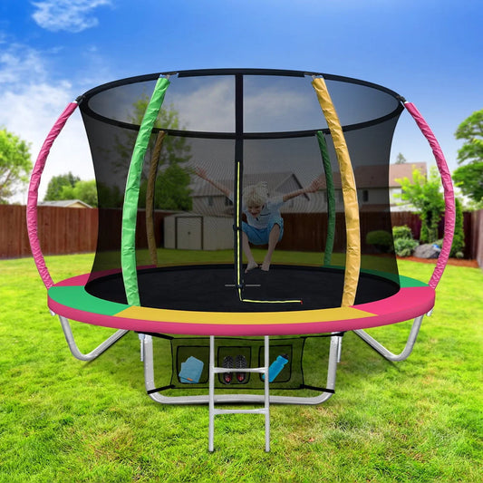 Trampoline 8FT Round Kids Present Gift Enclosure Safety Net