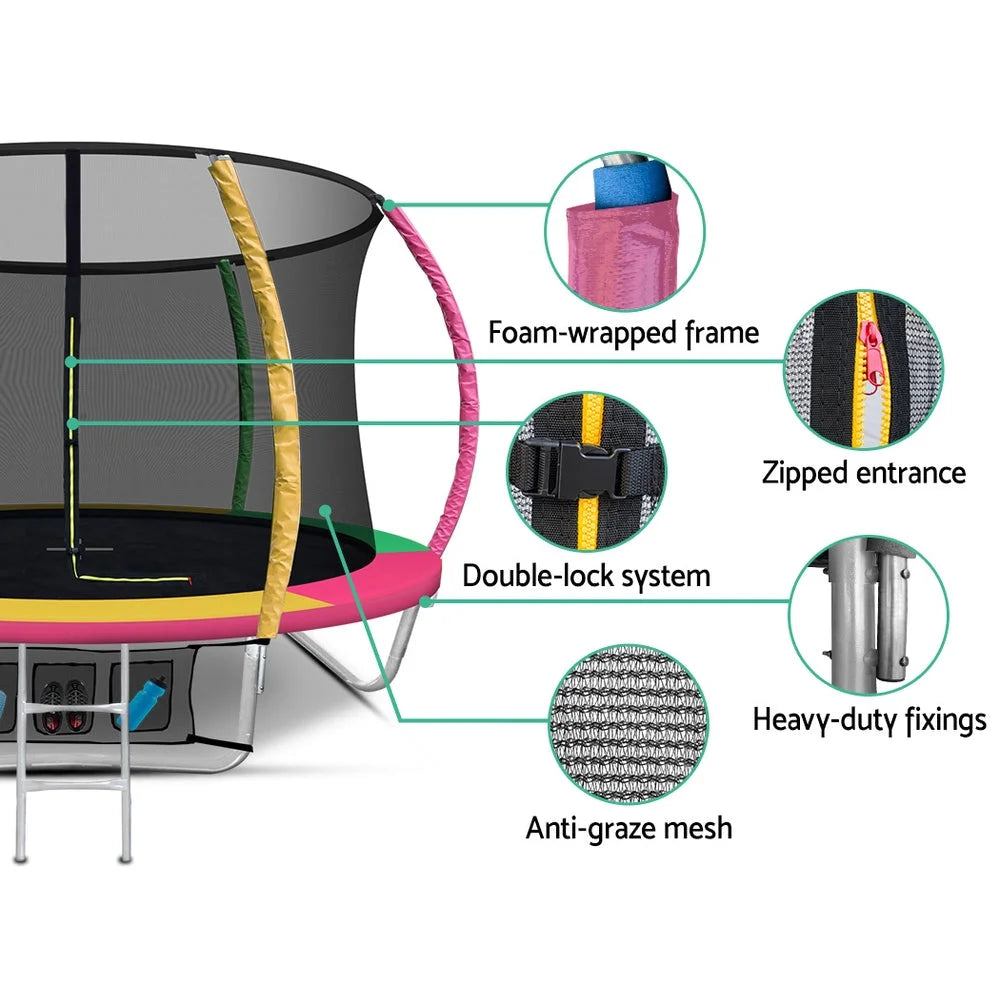 Trampoline 8FT Round Kids Present Gift Enclosure Safety Net