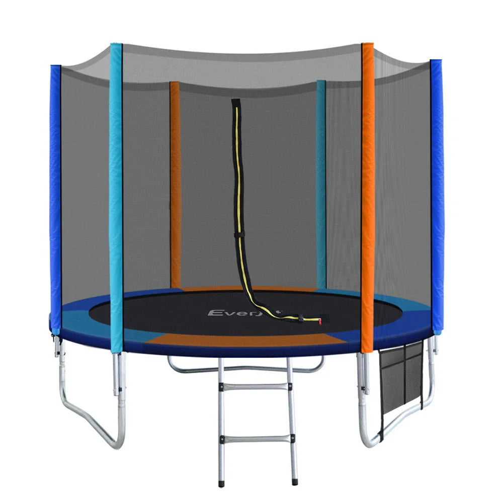 Trampoline 8FT Round Trampolines Kids Safety Net Enclosure