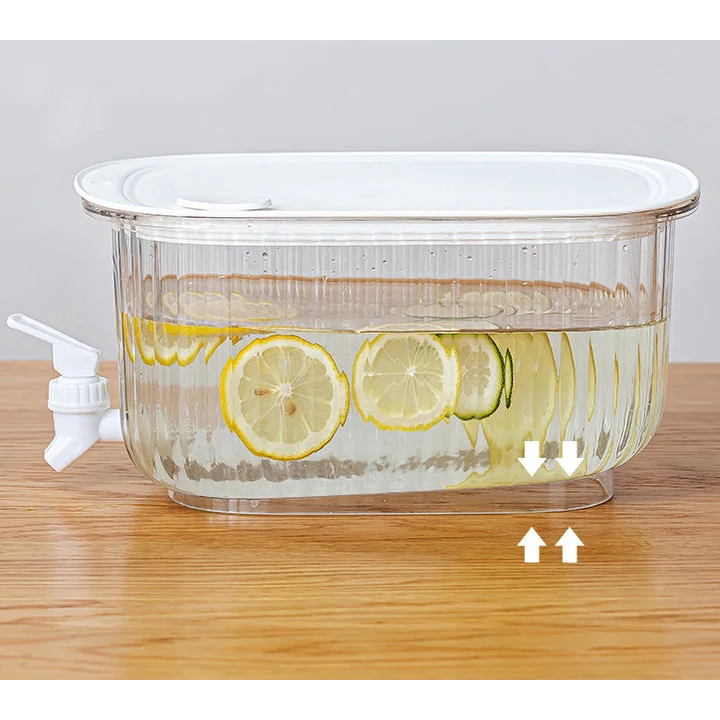 Transparent 4 Liter Refrigerator Cold Drink Dispenser Juice