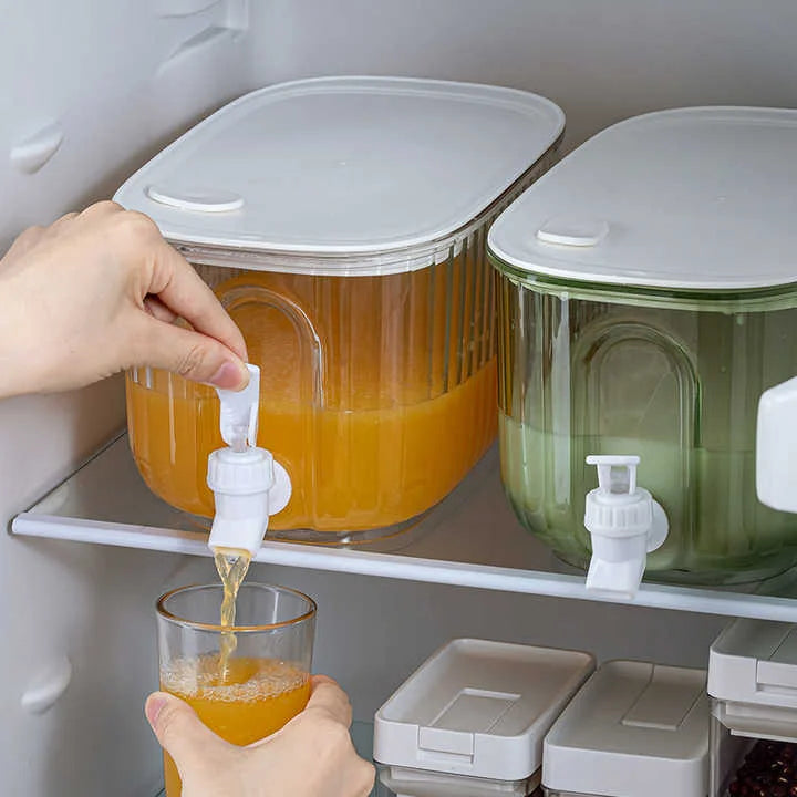 Transparent 4 Liter Refrigerator Cold Drink Dispenser Juice