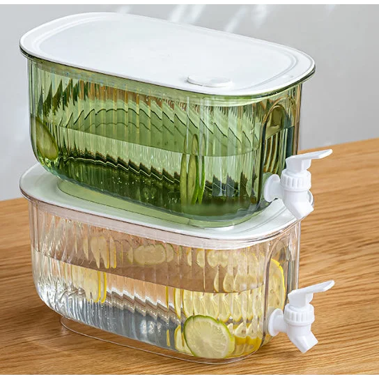 Transparent 4 Liter Refrigerator Cold Drink Dispenser Juice