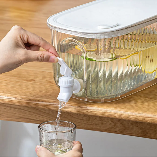 Transparent 4 Liter Refrigerator Cold Drink Dispenser Juice