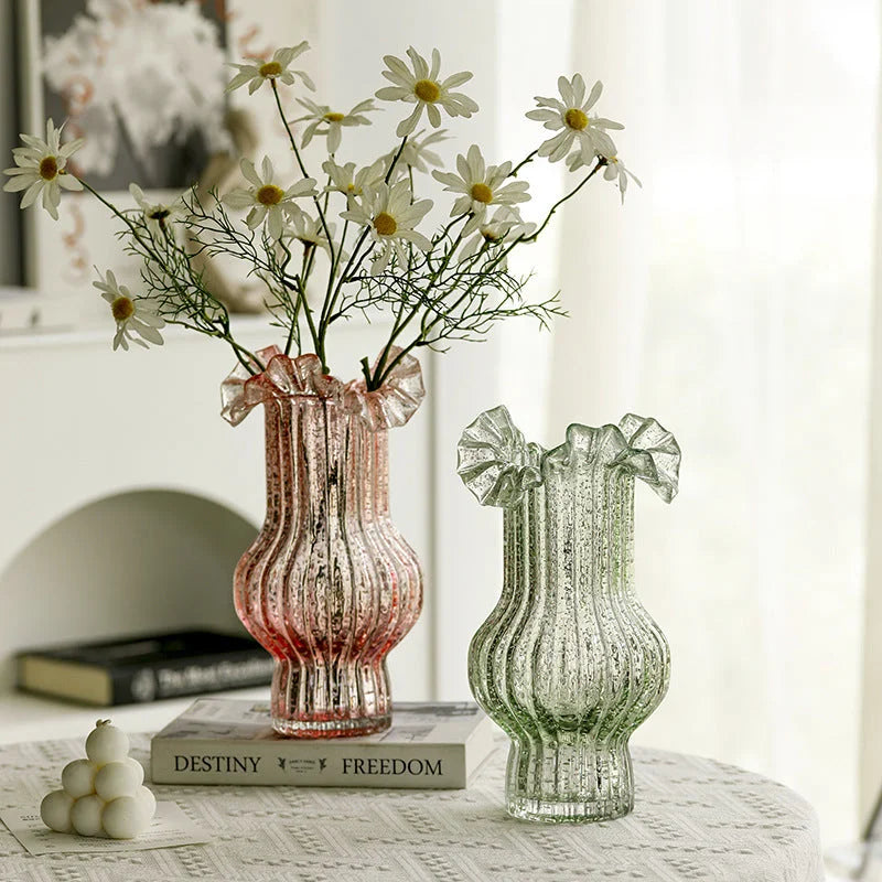 Transparent Elegant Glow-in-the-Dark Glass Vase