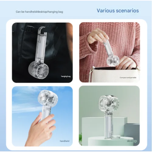 Transparent Green Portable Mini Cooling Fan