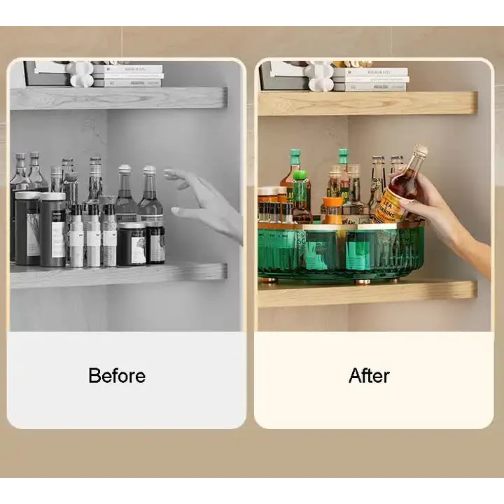 Transparent Luxury Rotating Storage Rack – Transparent