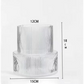 Transparent Modern Two-Tier Ribbed Glass Vase - Elegant