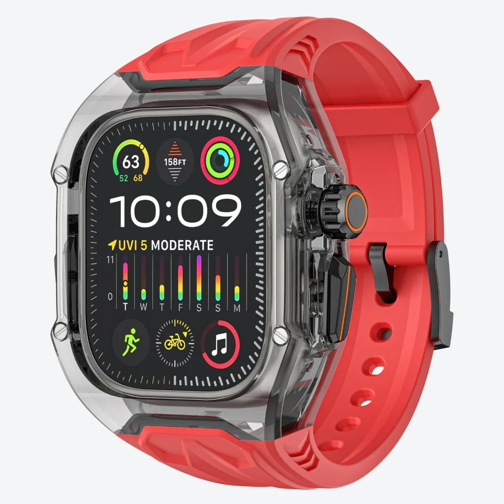 Transparent PC + TPU Sports Watch Strap & Case for Smart