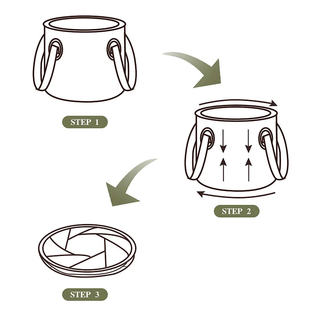 Travel Camping Folding Bucket 13L Portable Barbecue Picnic