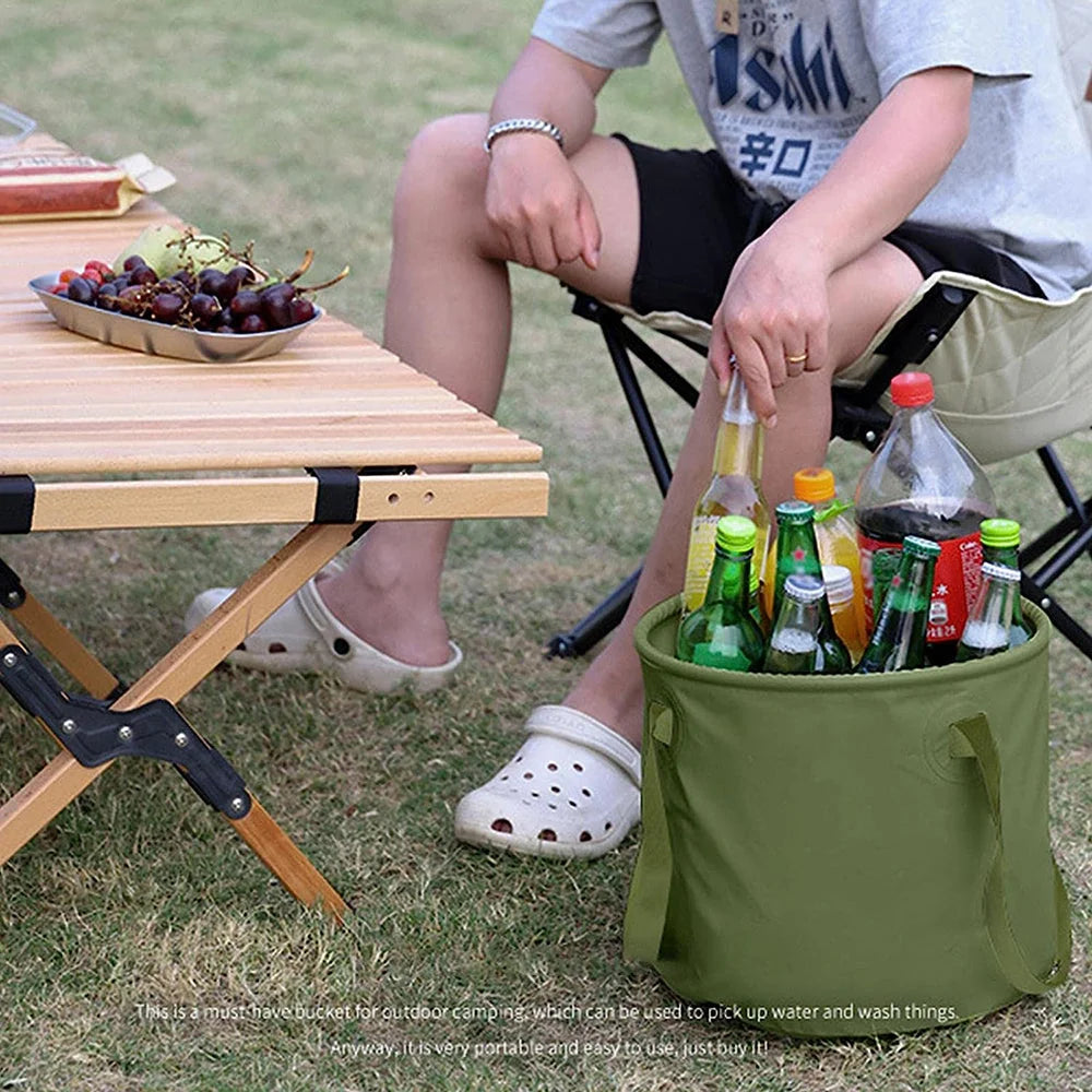 Travel Camping Folding Bucket 13L Portable Barbecue Picnic