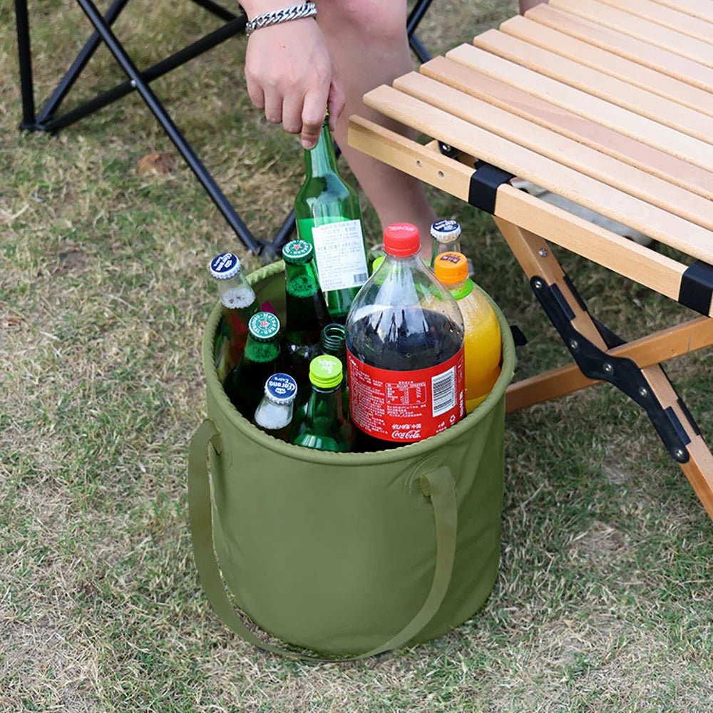 Travel Camping Folding Bucket 13L Portable Barbecue Picnic Storage Fishing Bucket
