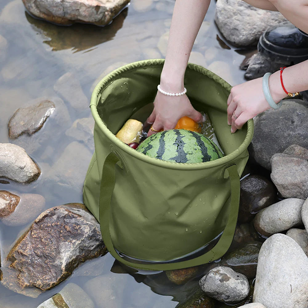 Travel Camping Folding Bucket 13L Portable Barbecue Picnic Storage