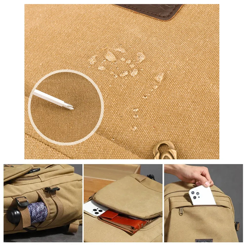 Travel Rucksack Unisex Leisure Canvas Durable Waterproof