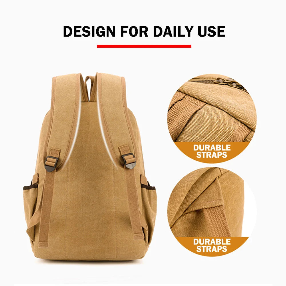 Travel Rucksack Unisex Leisure Canvas Durable Waterproof