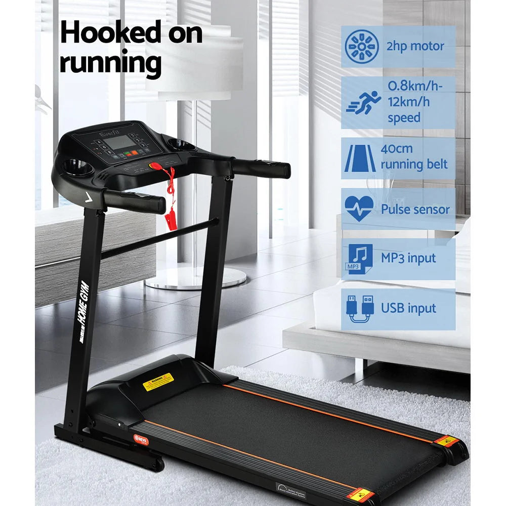 Treadmill 40cm Running Home Gym Fitness Machine 12 Speed