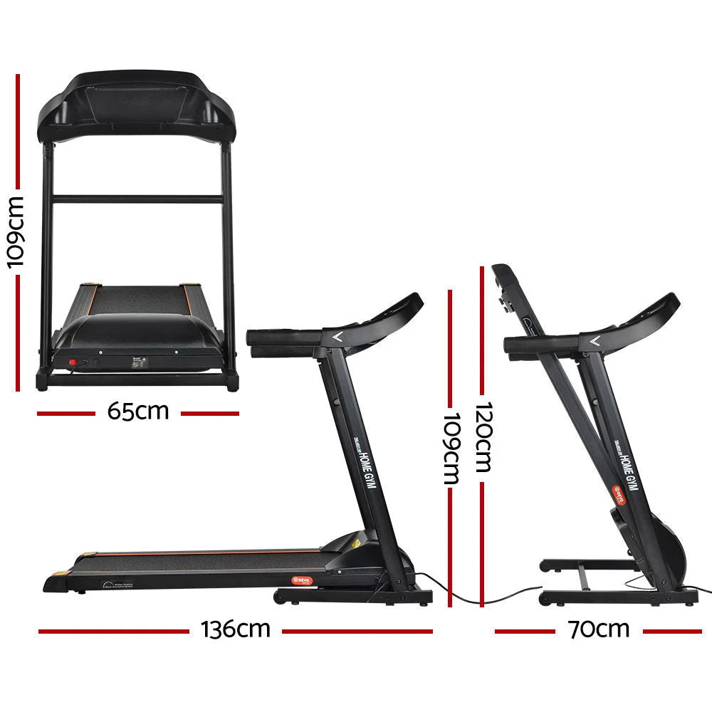 Treadmill 40cm Running Home Gym Fitness Machine 12 Speed