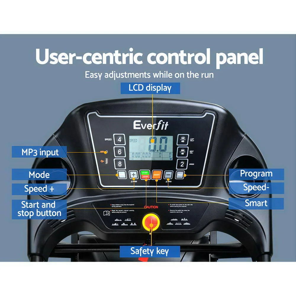 Treadmill 40cm Running Home Gym Fitness Machine 12 Speed