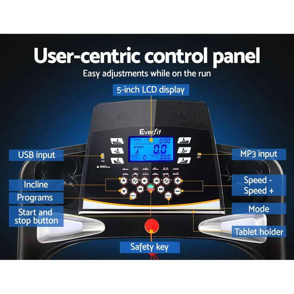 Treadmill 48cm Incline Running Home Gym Fitness Machine