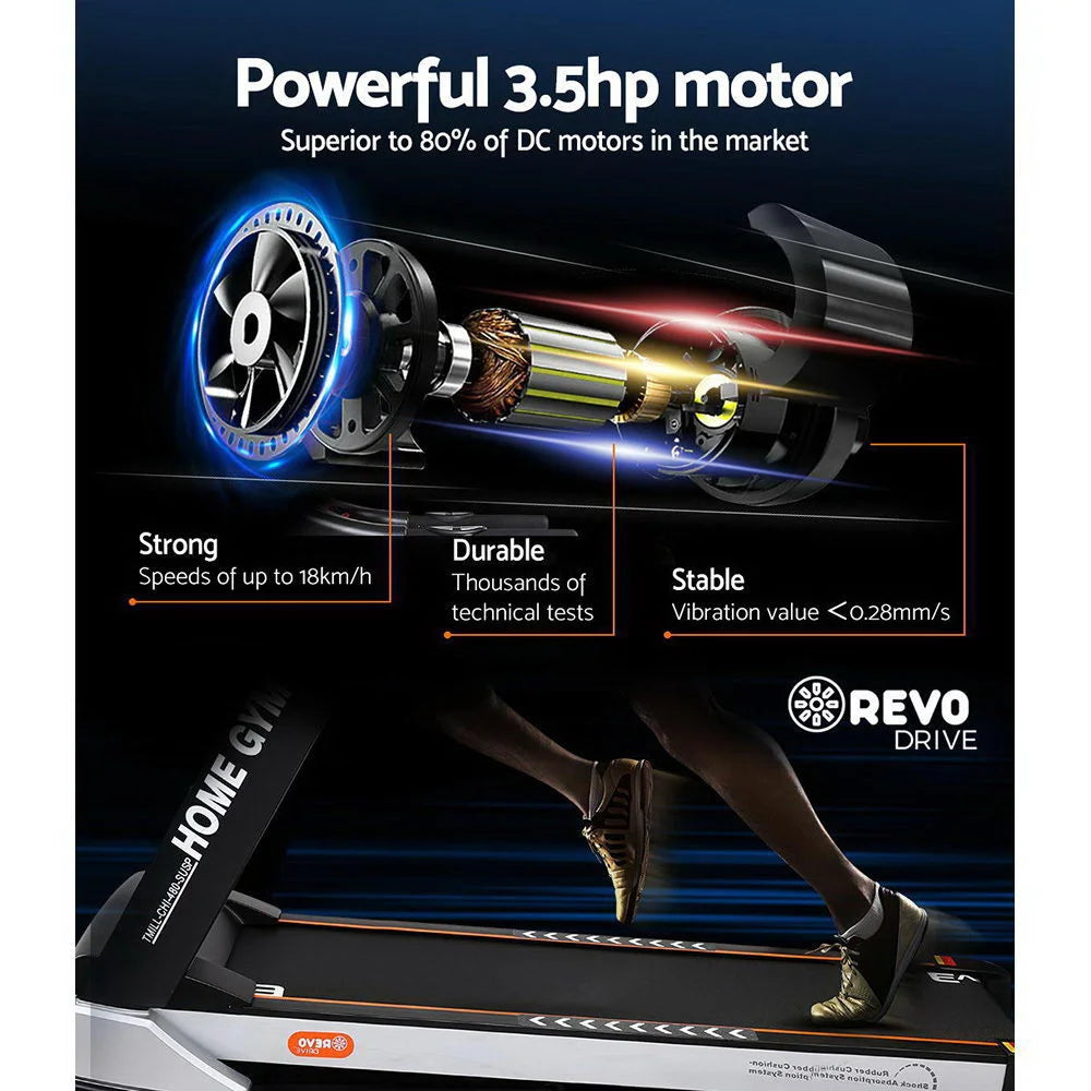 Treadmill 48cm Incline Running Home Gym Fitness Machine