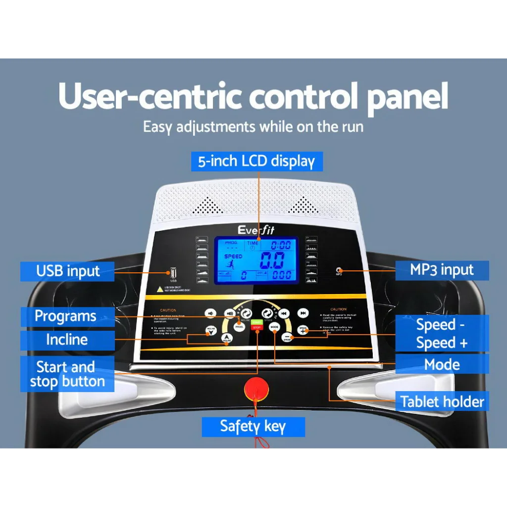 Treadmill Home Gym 480mm 18kmh 3.5HP Auto Incline Exercise