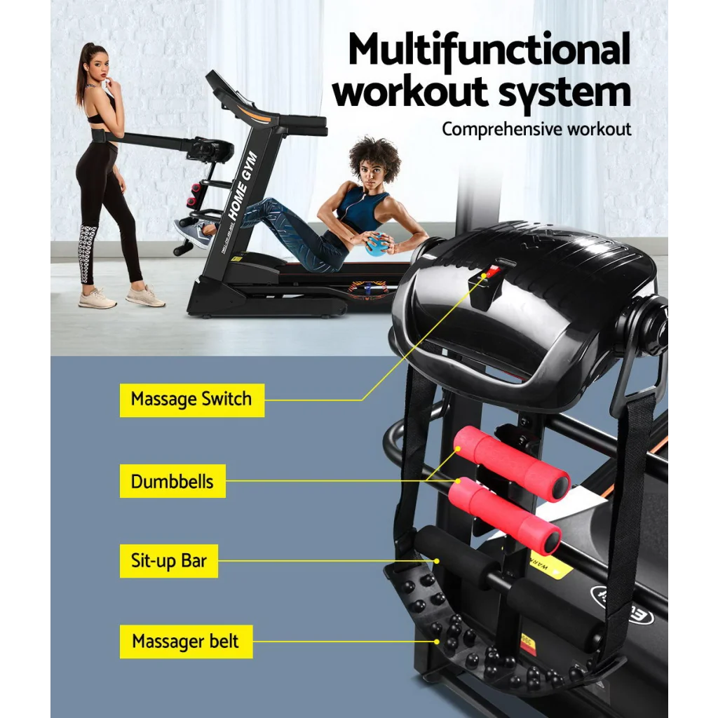 Treadmill Home Gym 480mm 18kmh 3.5HP Auto Incline Exercise