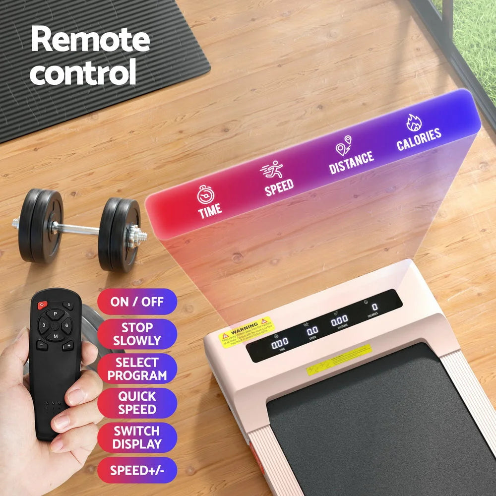 Treadmill Walking Pad Home Gym Office Fitness 360mm - Pink