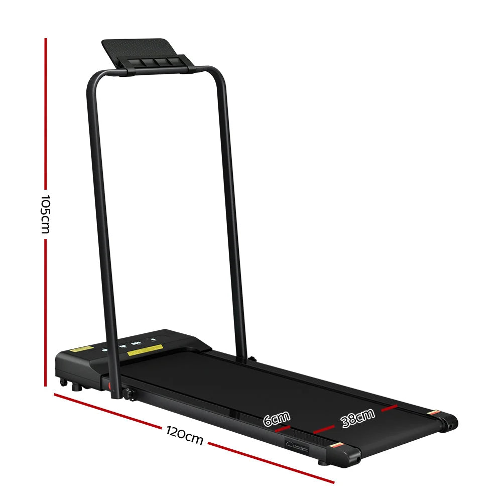 Treadmill Walking Pad Home Gym Office Fitness 380mm - Black