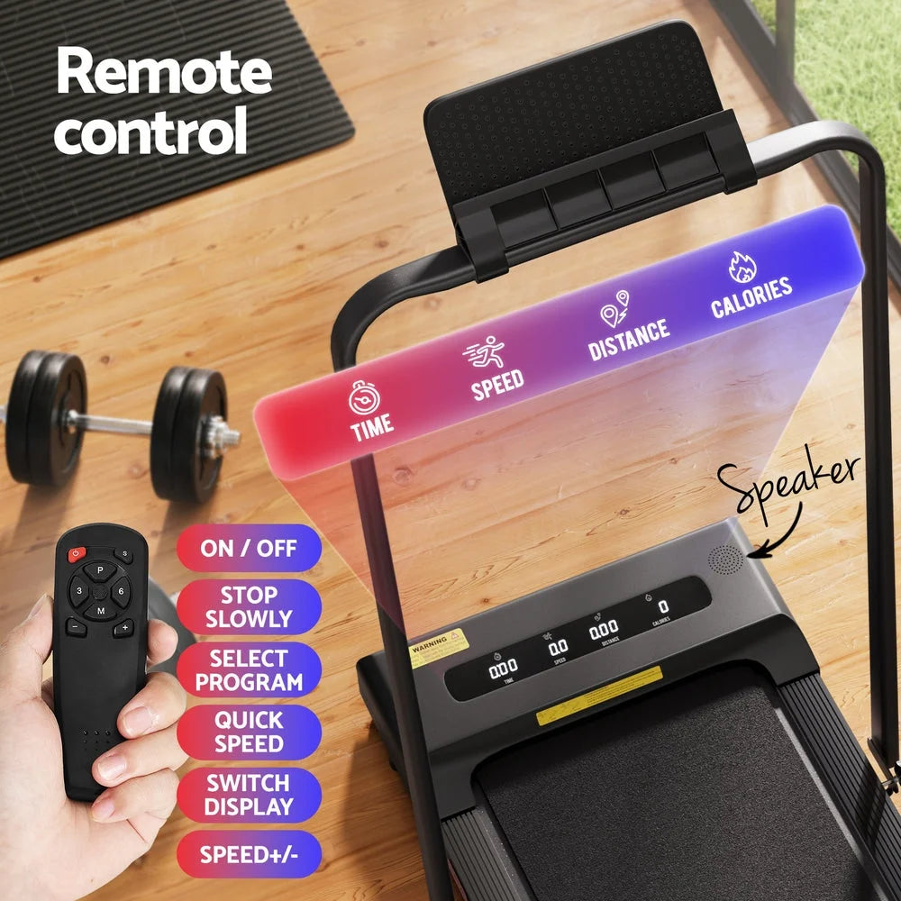 Treadmill Walking Pad Home Gym Office Fitness 380mm - Black