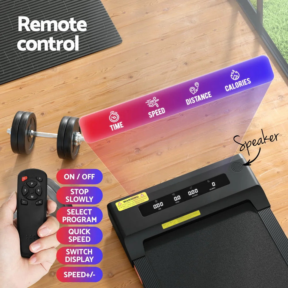 Treadmill Walking Pad Home Gym Office Fitness 400mm - Black