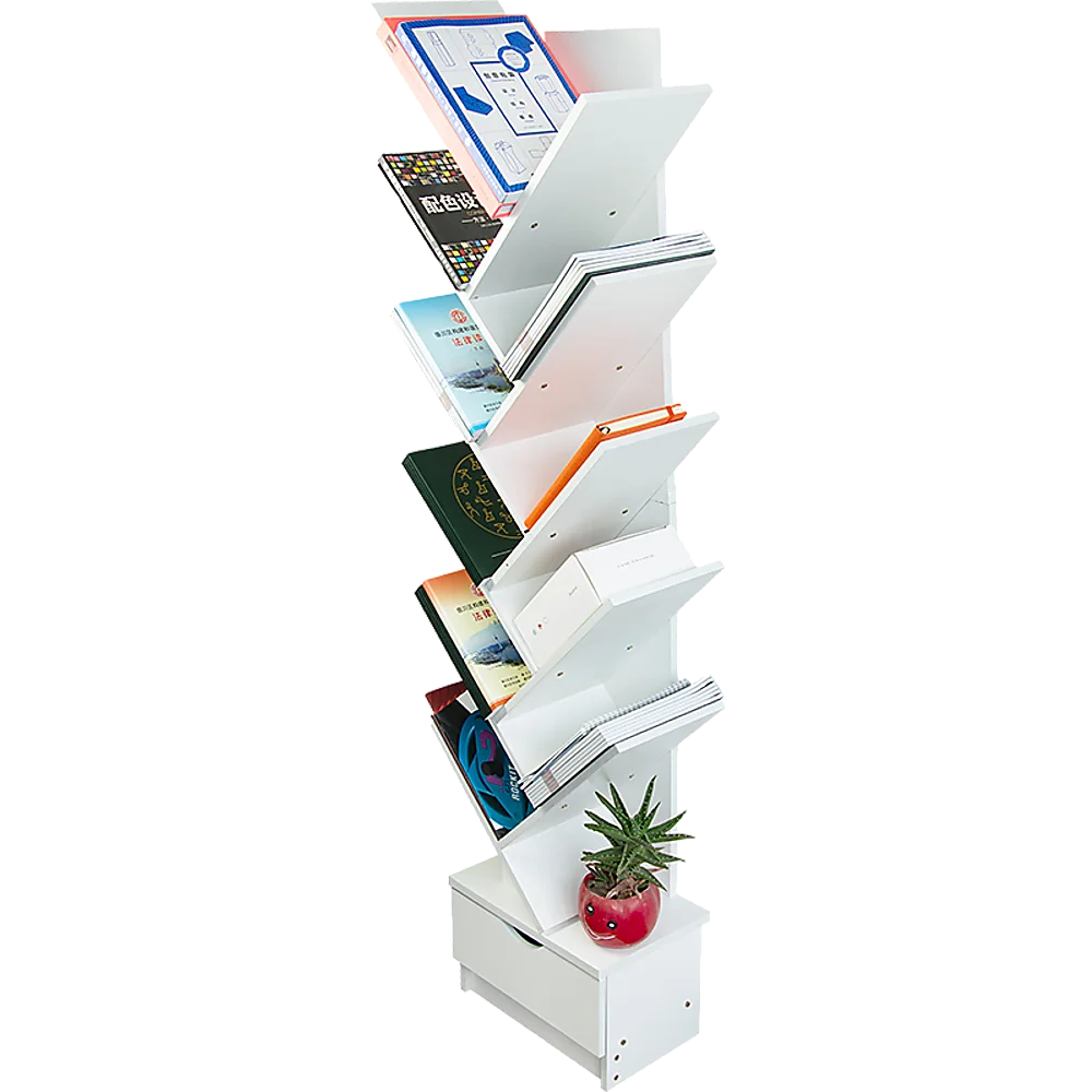 Tree Bookshelf 12-Tier Multipurpose Book Organizer Bookcase