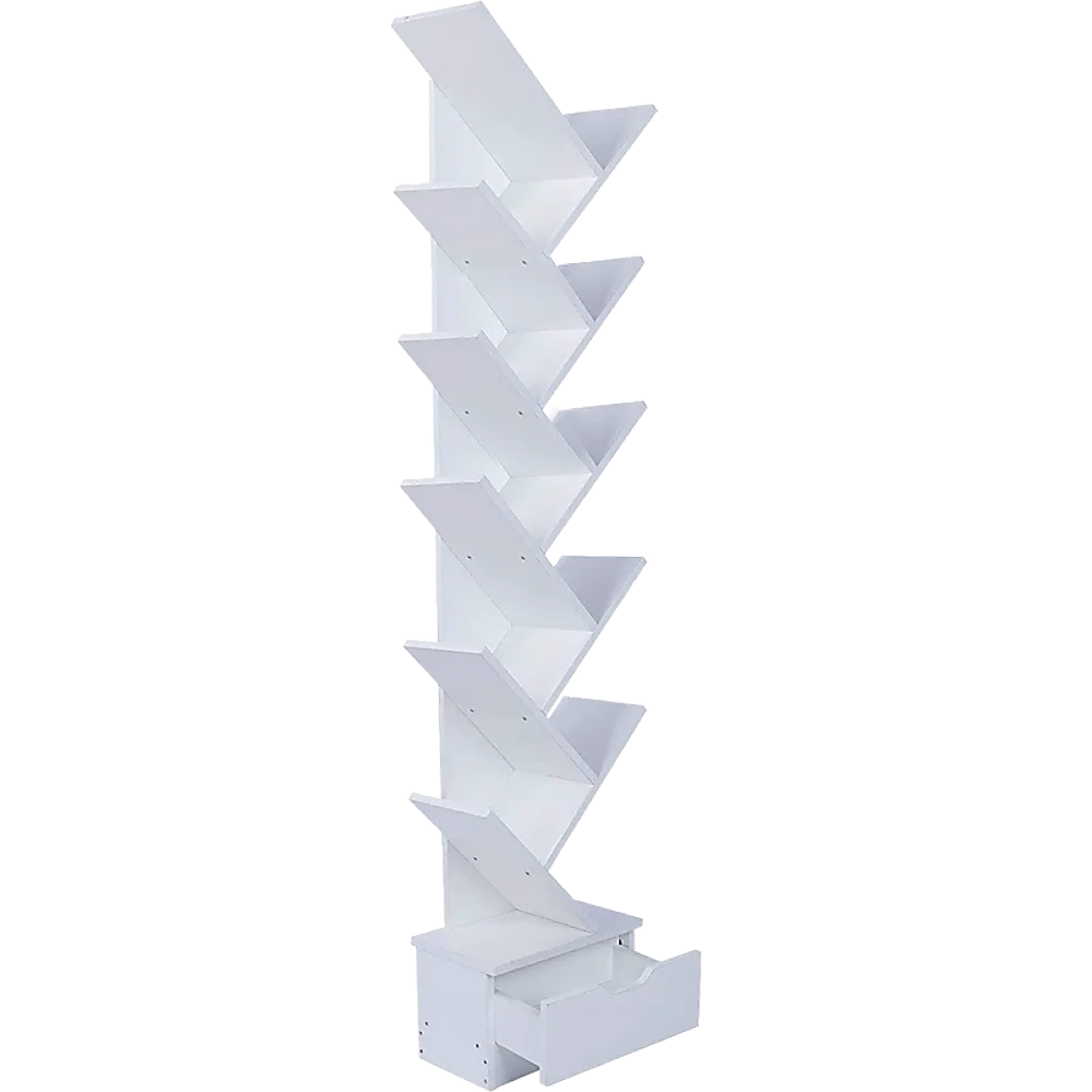 Tree Bookshelf 12-Tier Multipurpose Book Organizer Bookcase